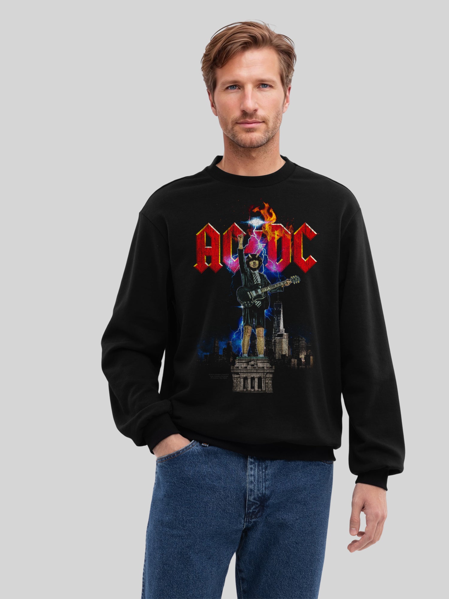 ACDC Angus NYC Lightning Débardeur - T-Shirt Sans Manches Rock Officiel Pour Fans AC/DC