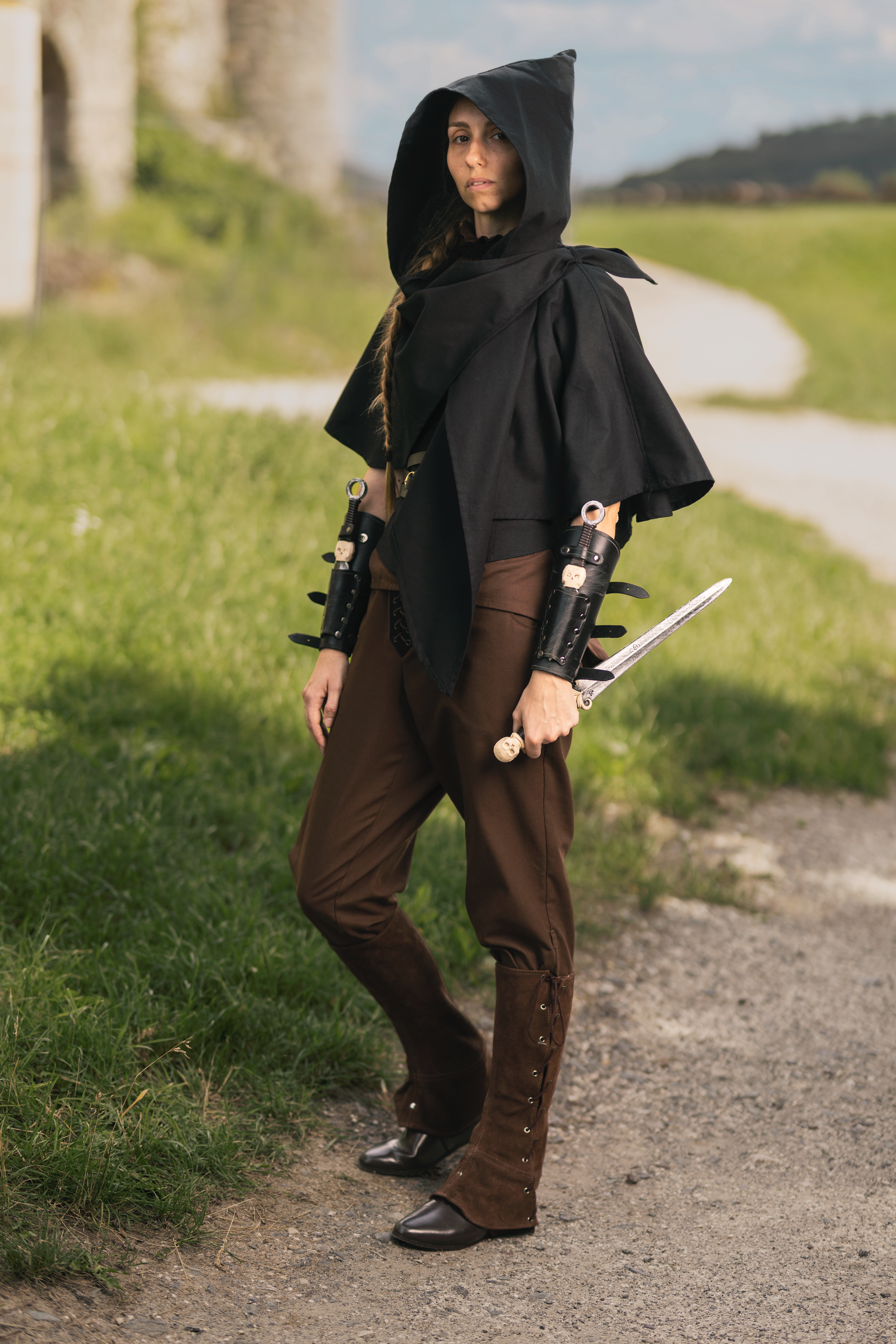 Official Dungeon & Dragons Rogue costume with a dark hood.