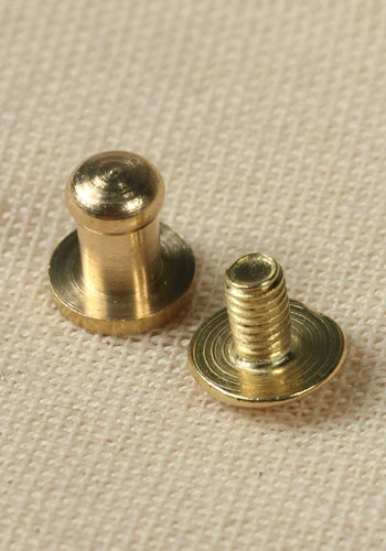 Button Rivet 5x, 7,6 x 4,5mm, M3, Brass