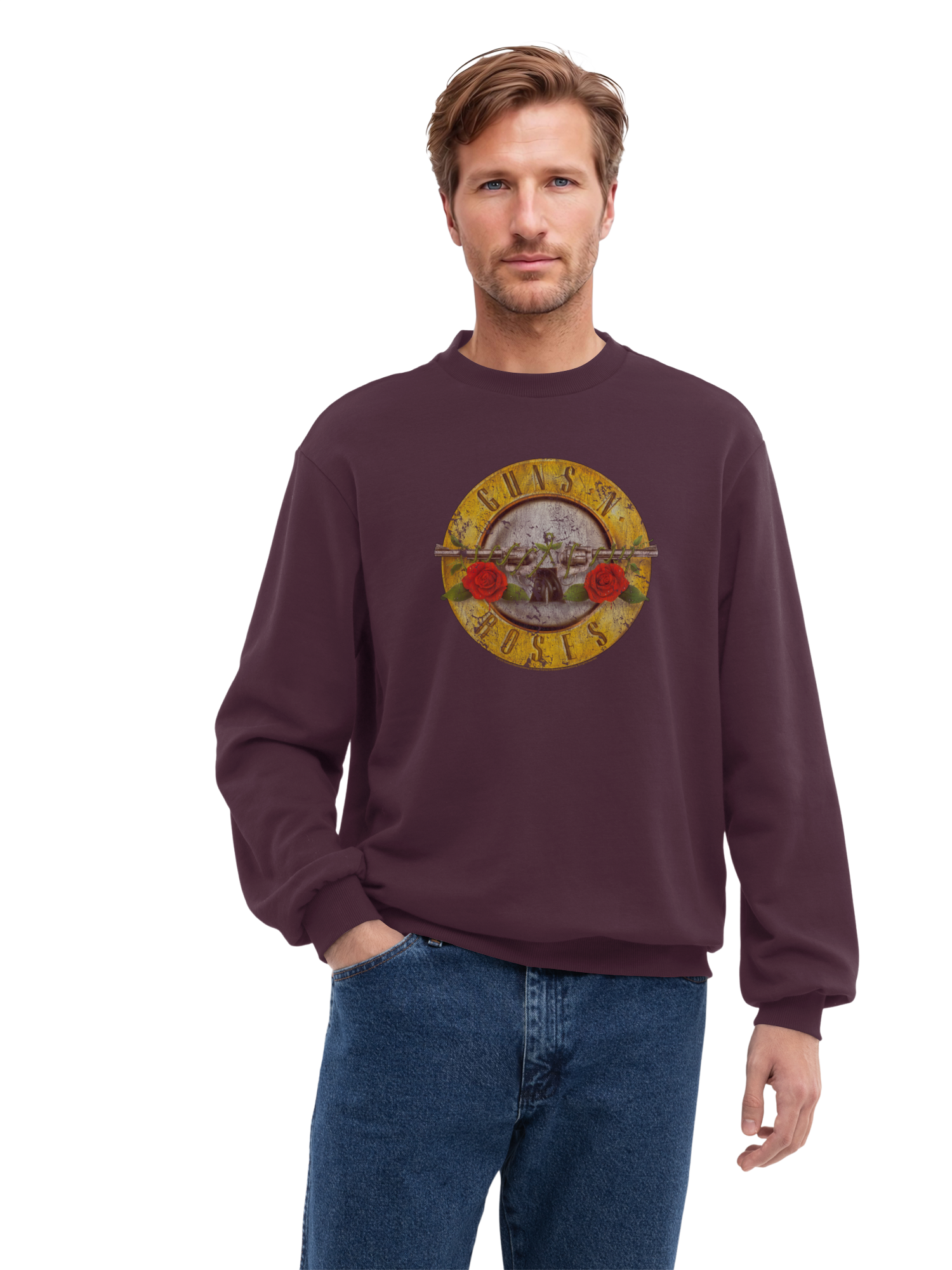 Guns n 'Roses Vintage Bullet Logo Herren normales Sweatshirt