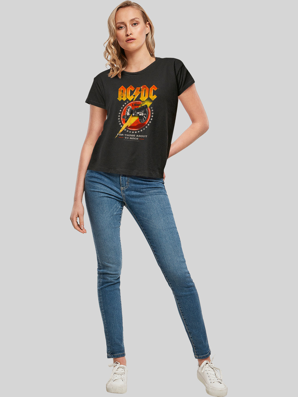 AC/DC For Those About To Rock 1981 Ladies Box T-Shirt