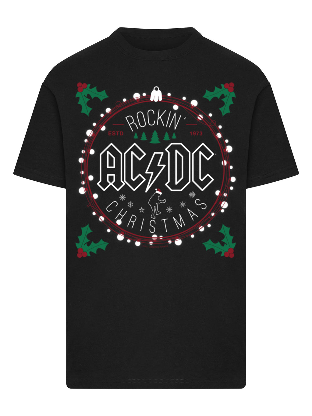 AC/DC Christmas Circle T-Shirt