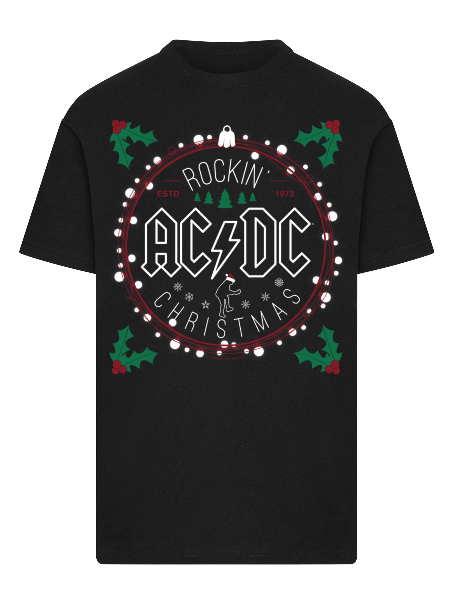 AC/DC Christmas Circle T-Shirt