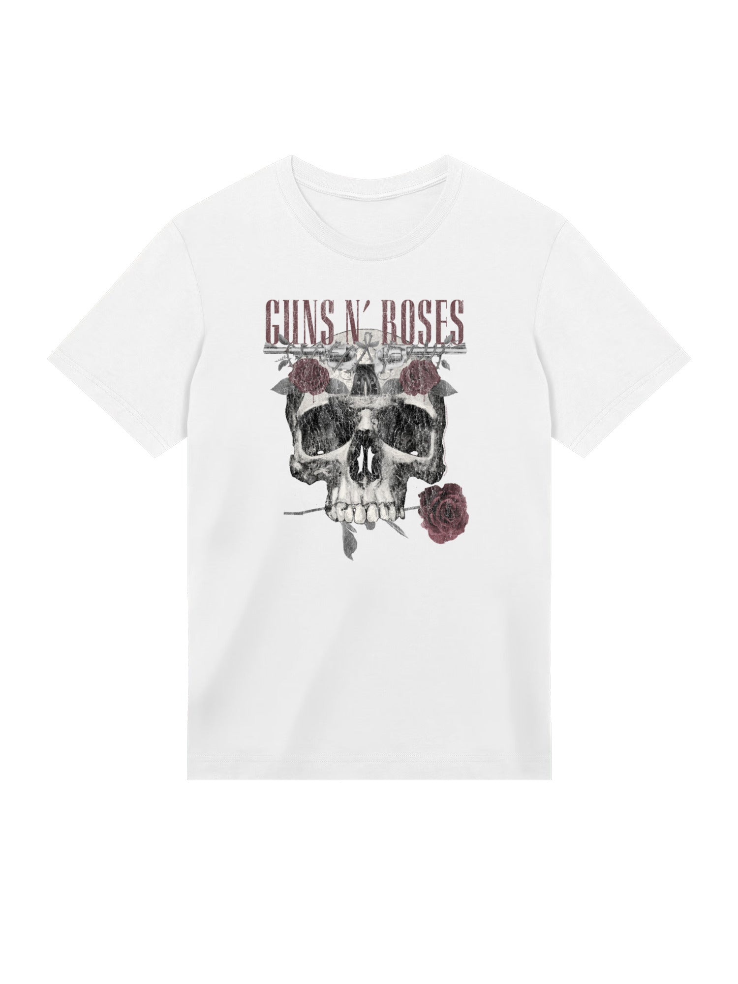 Guns N' Roses Herren T-Shirt mit Rosen-Totenkopf