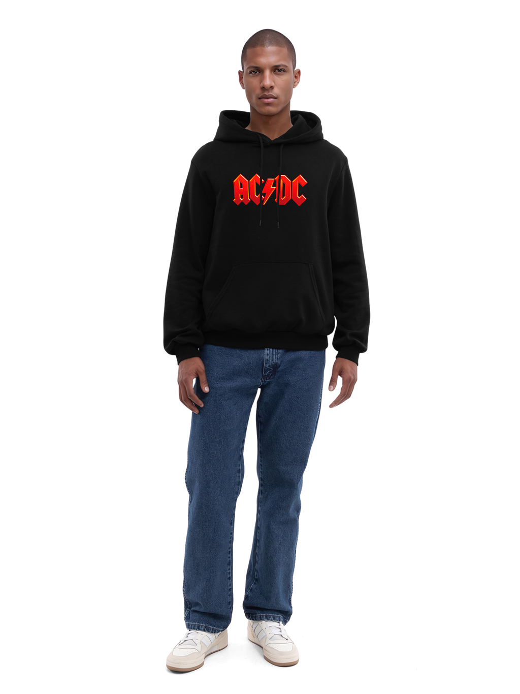 ACDC Dark Red Logo with True Blanks | Mens Regular Hoodie