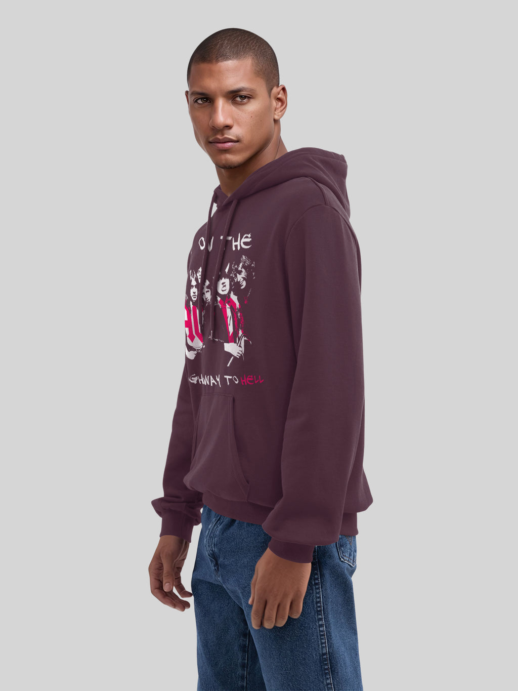 AC/DC I'm On The Highway To Hell Men's Organic Hoodie