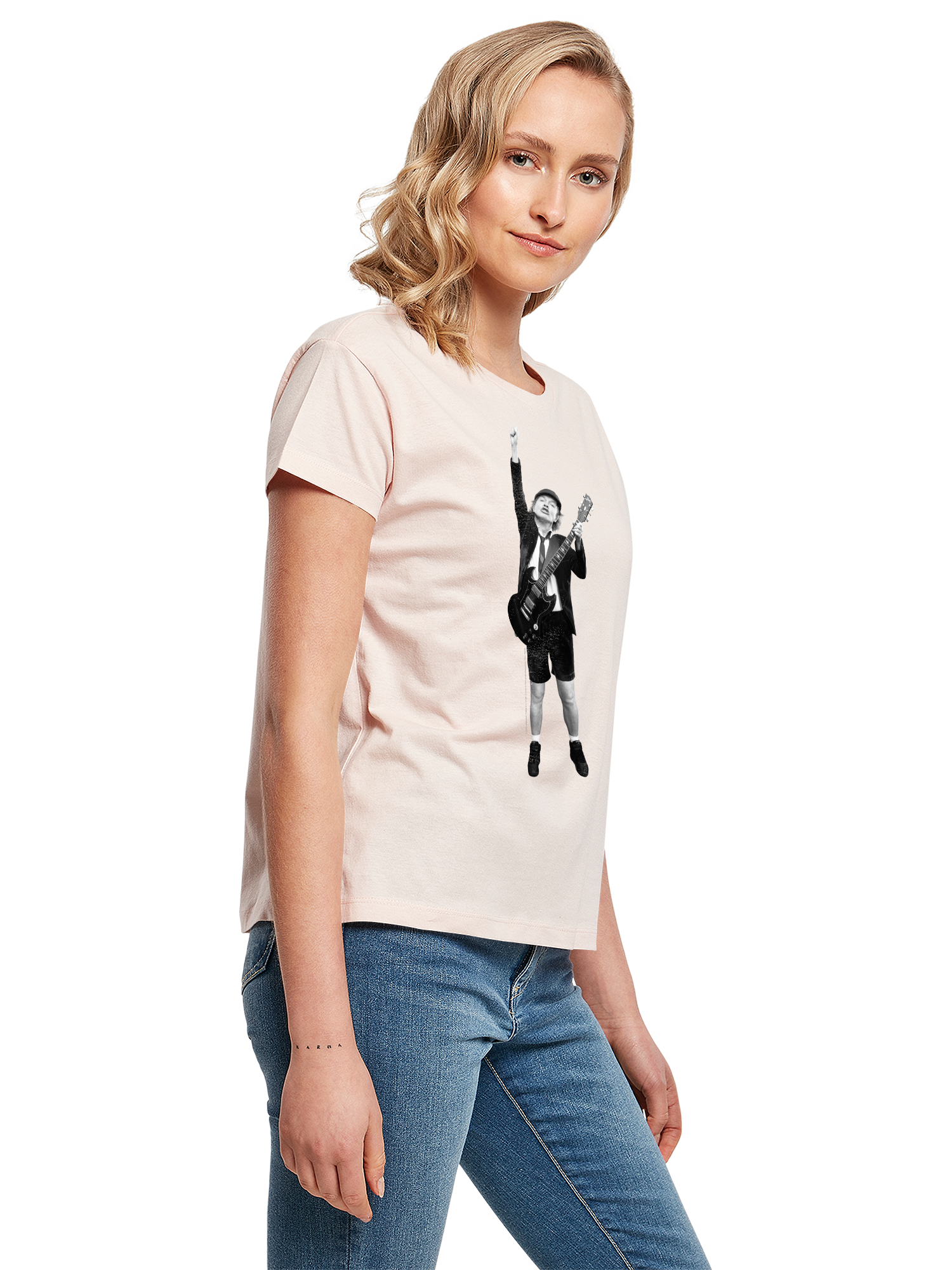 ACDC Angus Young Cut Out Damen Box T-Shirt