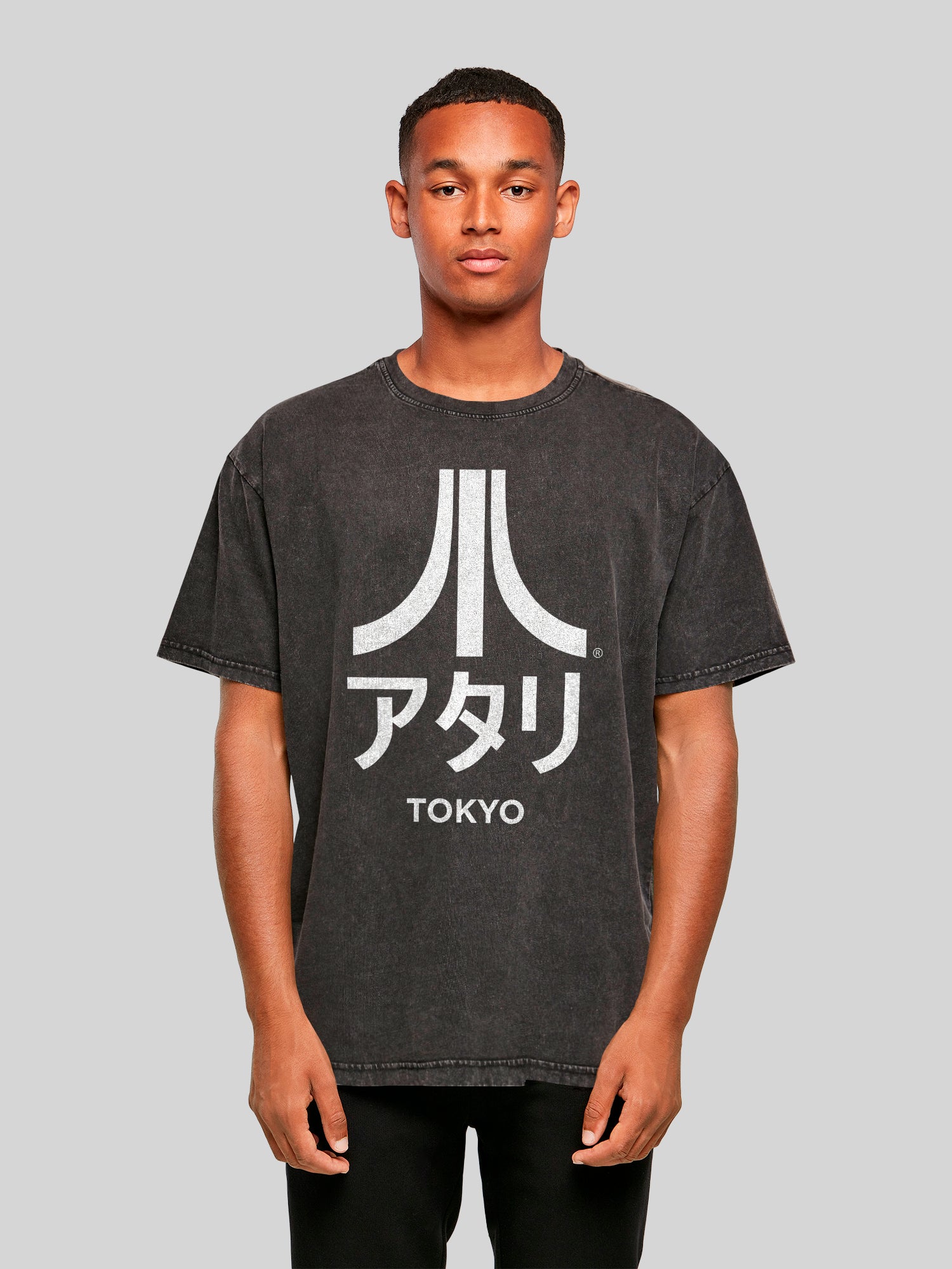 Atari Tokyo Retro Arcade Spiele Acid Washed Oversize T-Shirt