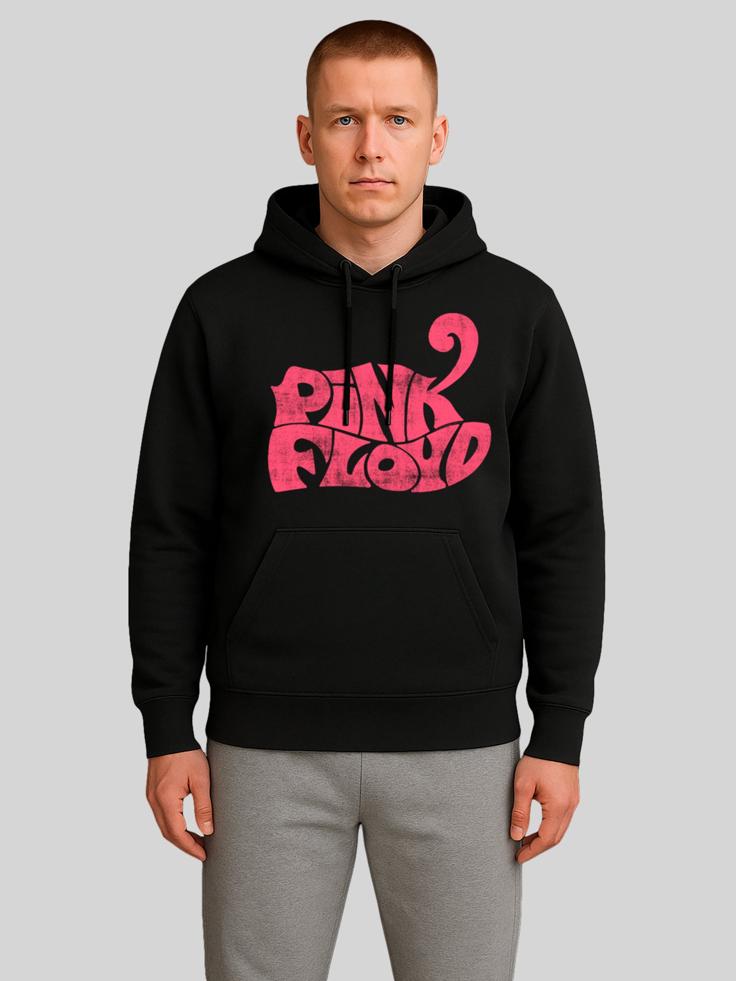 Pink Floyd Retro Logo Navy Men's Organic Hoodie
