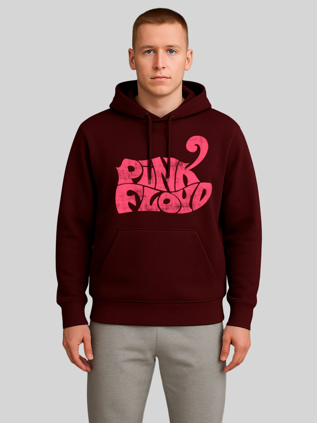 Pink Floyd Retro Logo Navy Men's Organic Hoodie