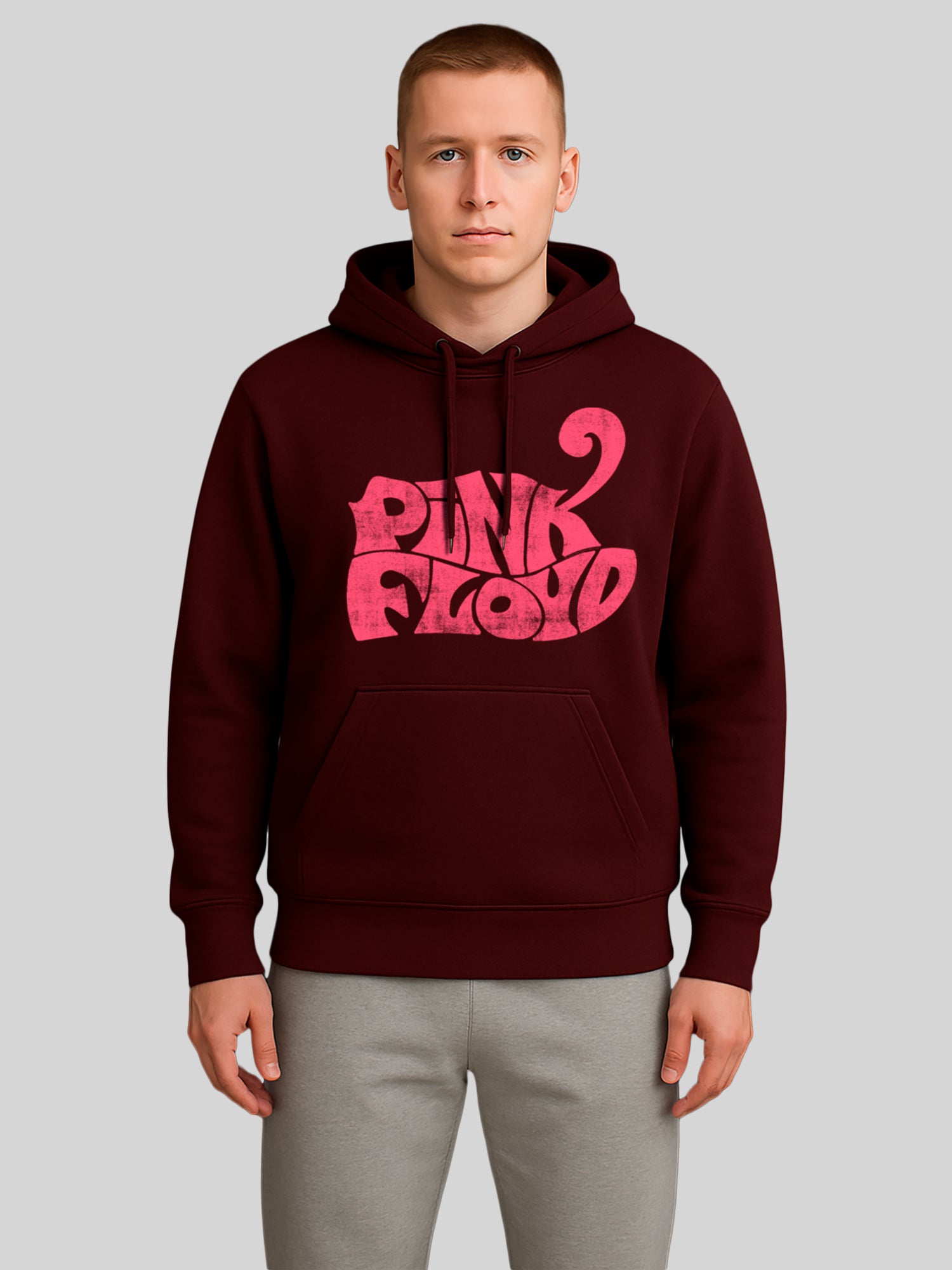 Pink Floyd Retro Logo Navy Men's Organic Hoodie