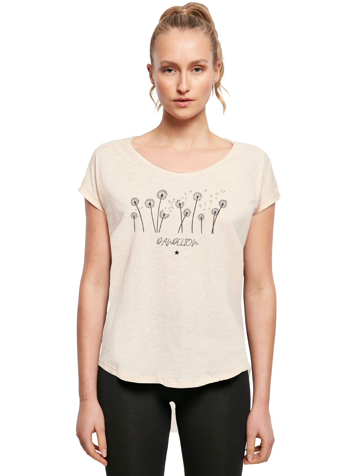 Dandelion Damen Langes Slub T-Shirt