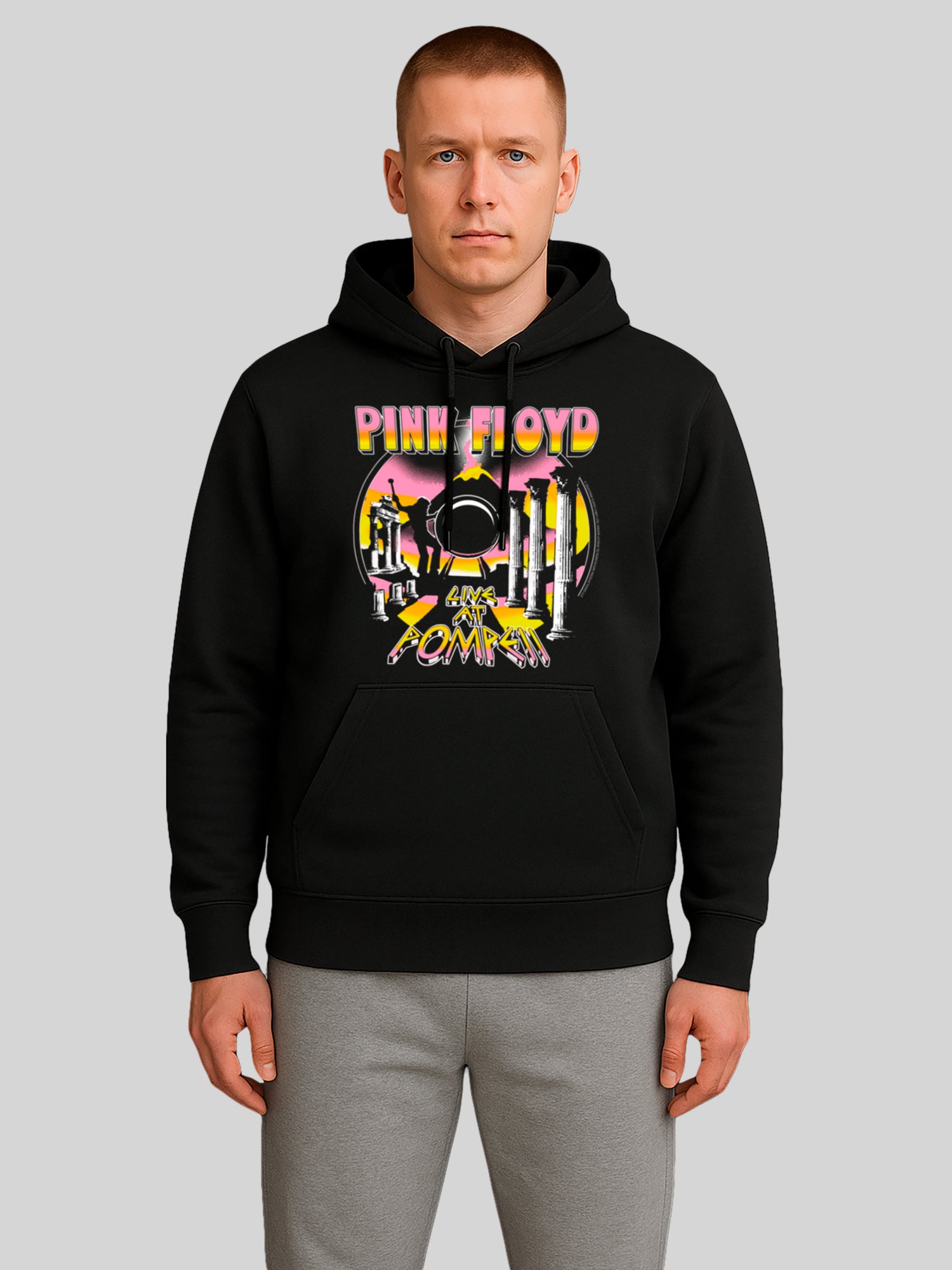 Pink Floyd Live At Pompeii Volcano Men's Organic Hoodie