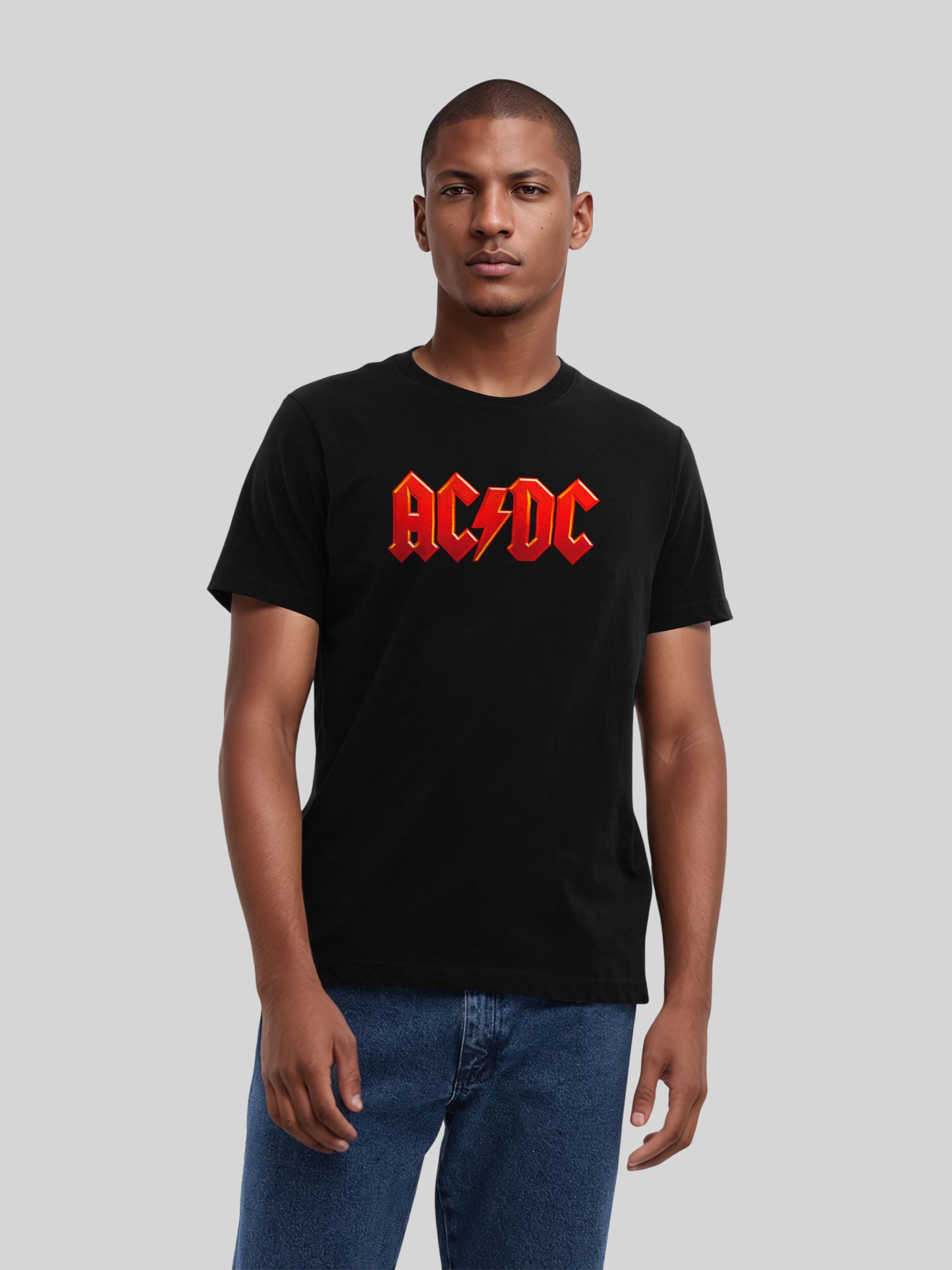 ACDC Dunkelrotes Logo Herren T-Shirt