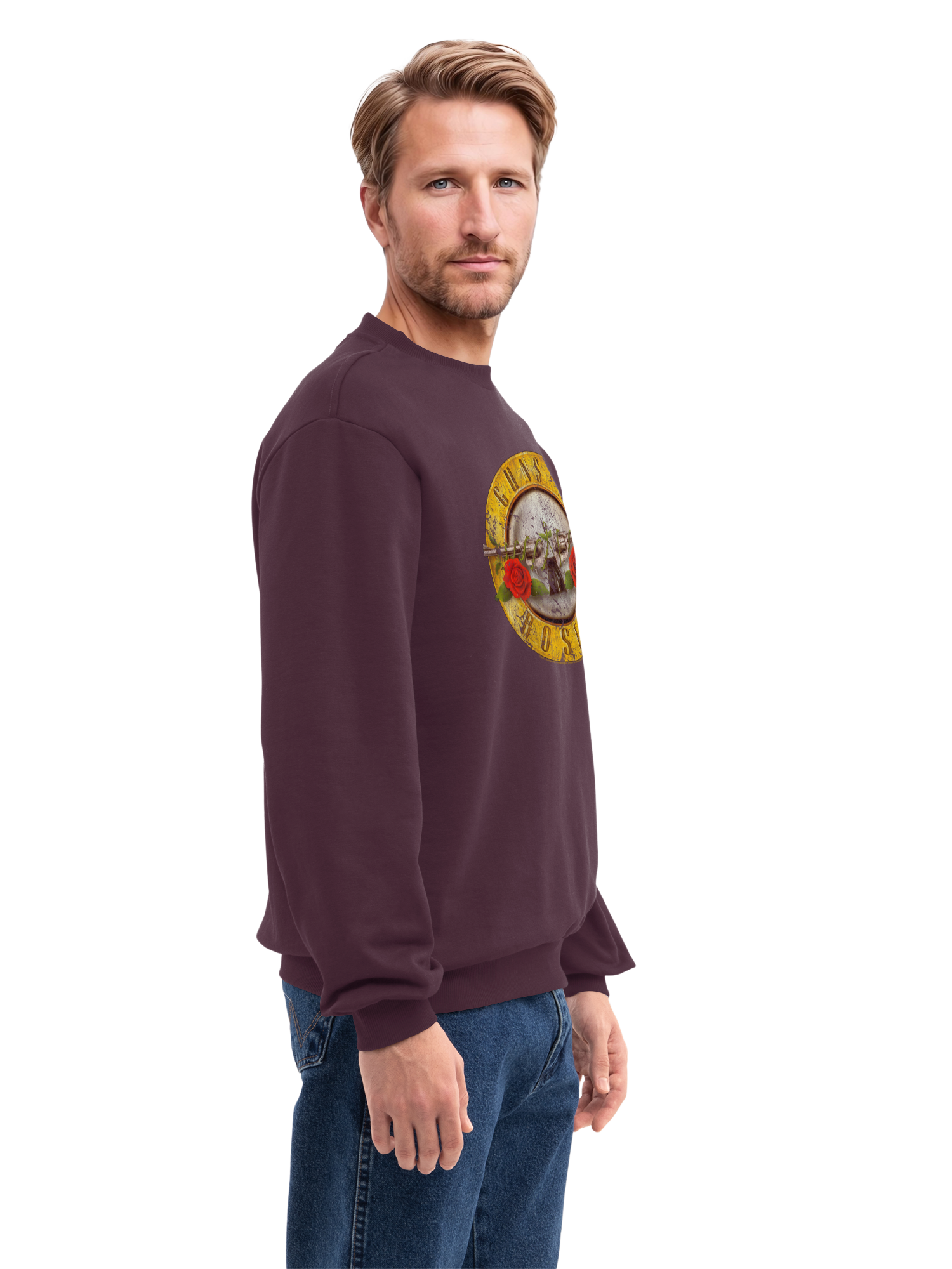 Guns n 'Roses Vintage Bullet Logo Herren normales Sweatshirt