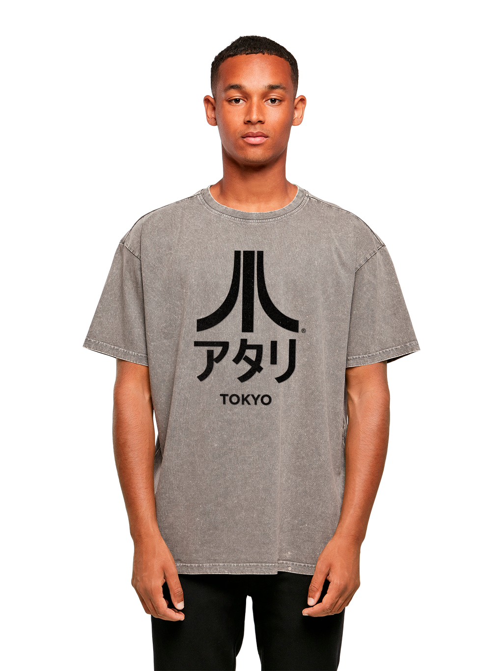 Atari Tokyo Retro Arcade Spiele Acid Washed Oversize T-Shirt