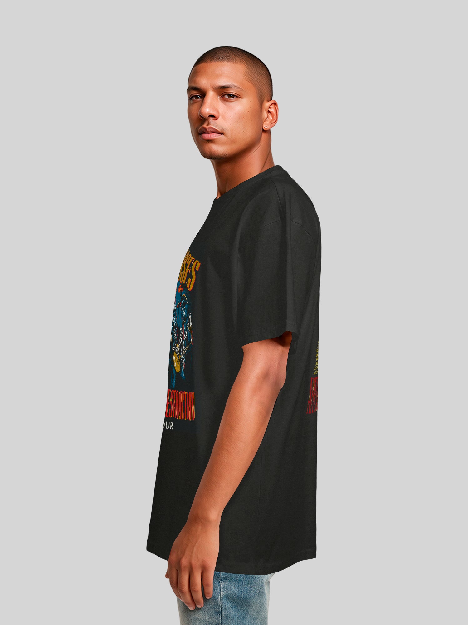 Guns N 'Roses 1987 Tour Vintage | Camiseta pesada de gran tamaño