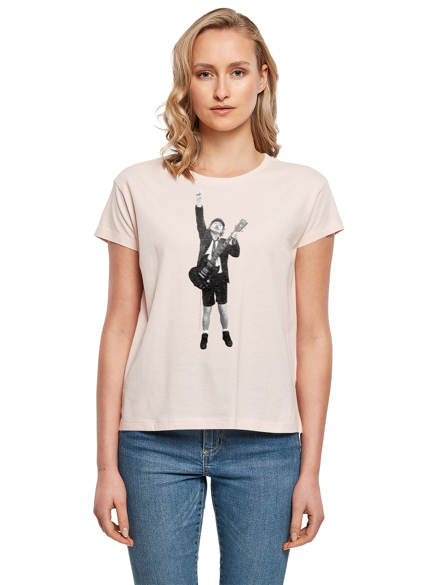 ACDC Angus Young Cut Out Damen Box T-Shirt