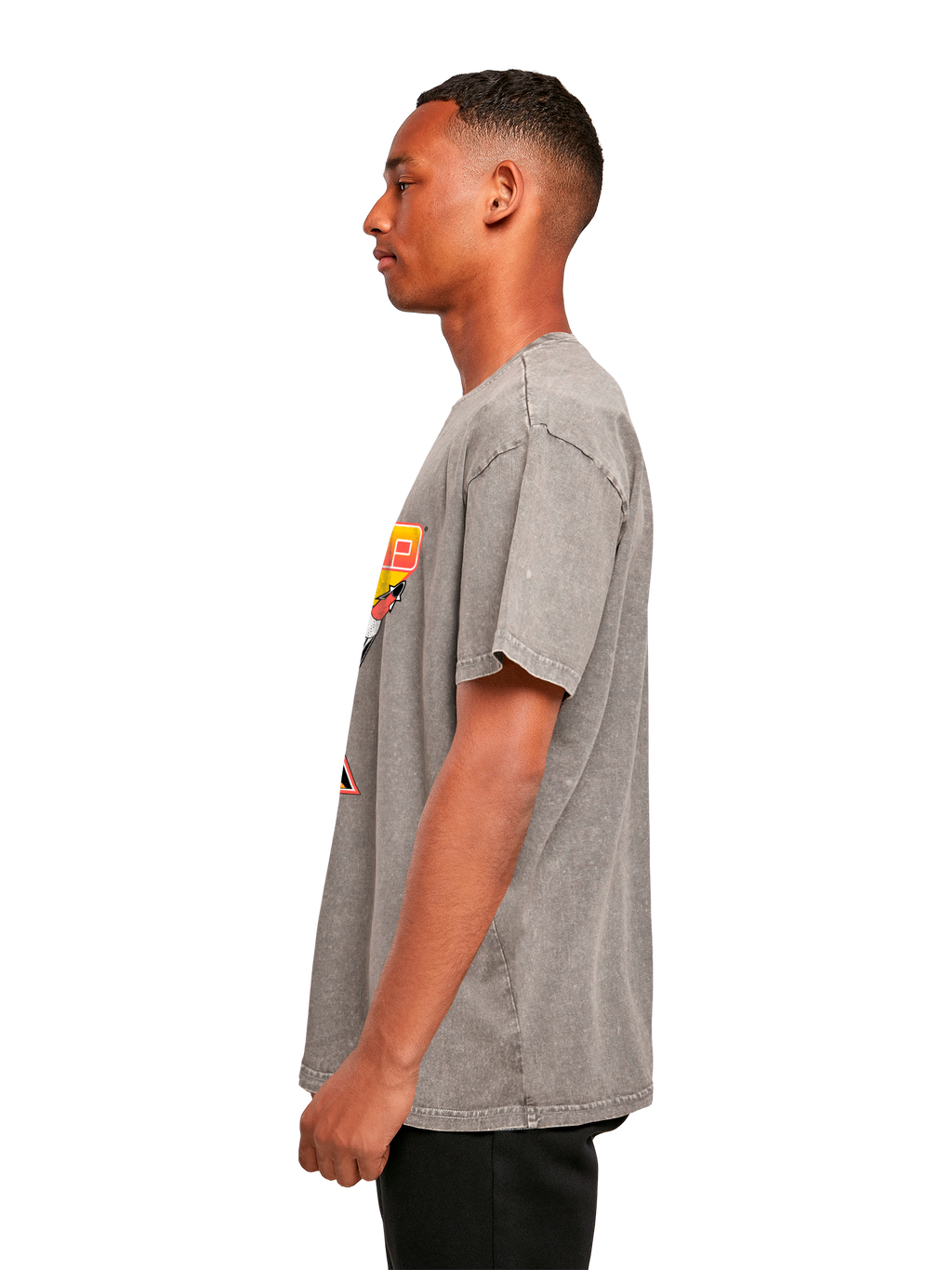 Missile Command Triple Shot Atari Retro Gaming Acid Washed Oversize T-Shirt