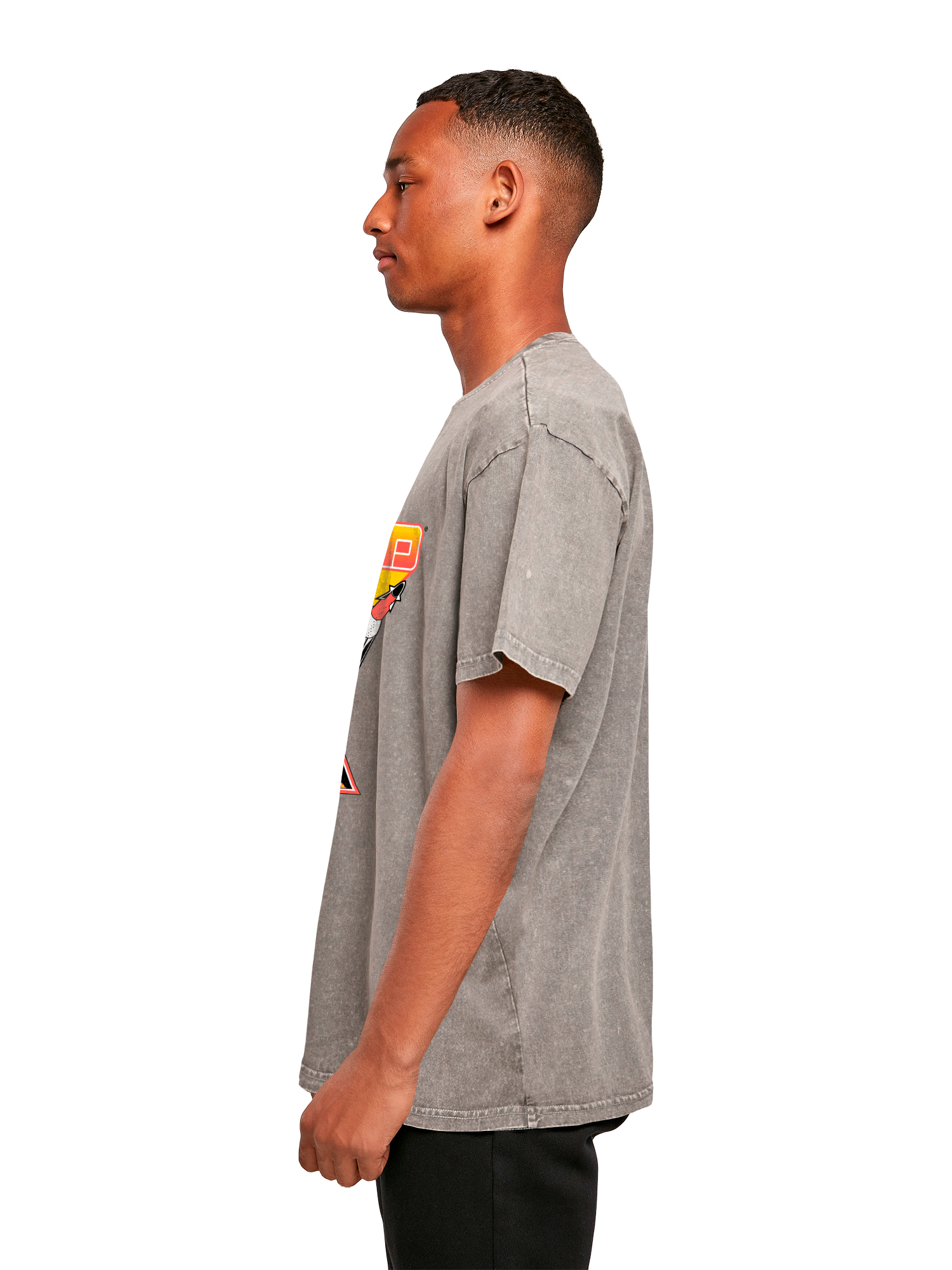 Missile Command Triple Shot Atari Retro Gaming Acid Washed Oversize T-Shirt