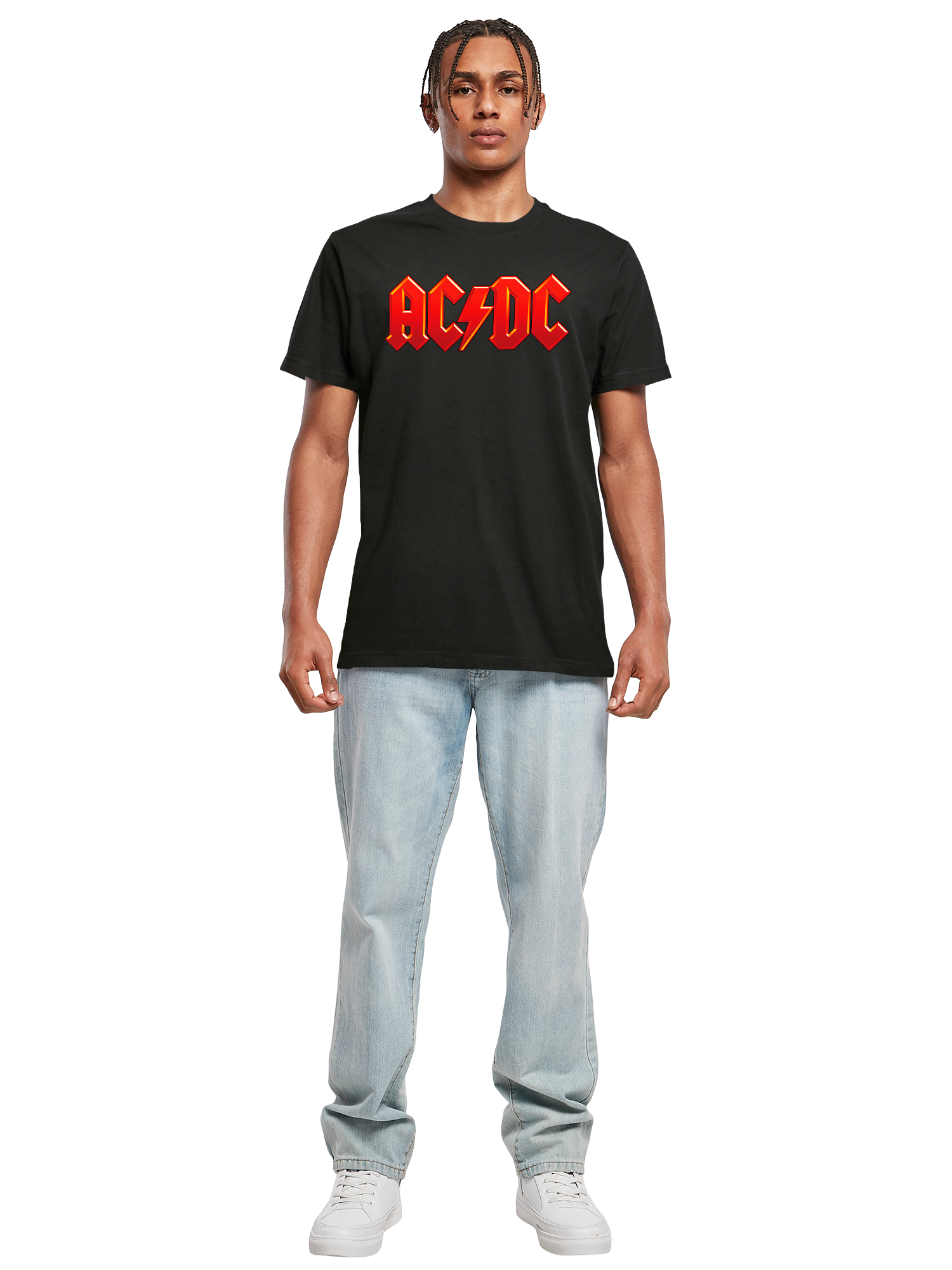 ACDC Logo rouge foncé avec T-shirt Round Cou