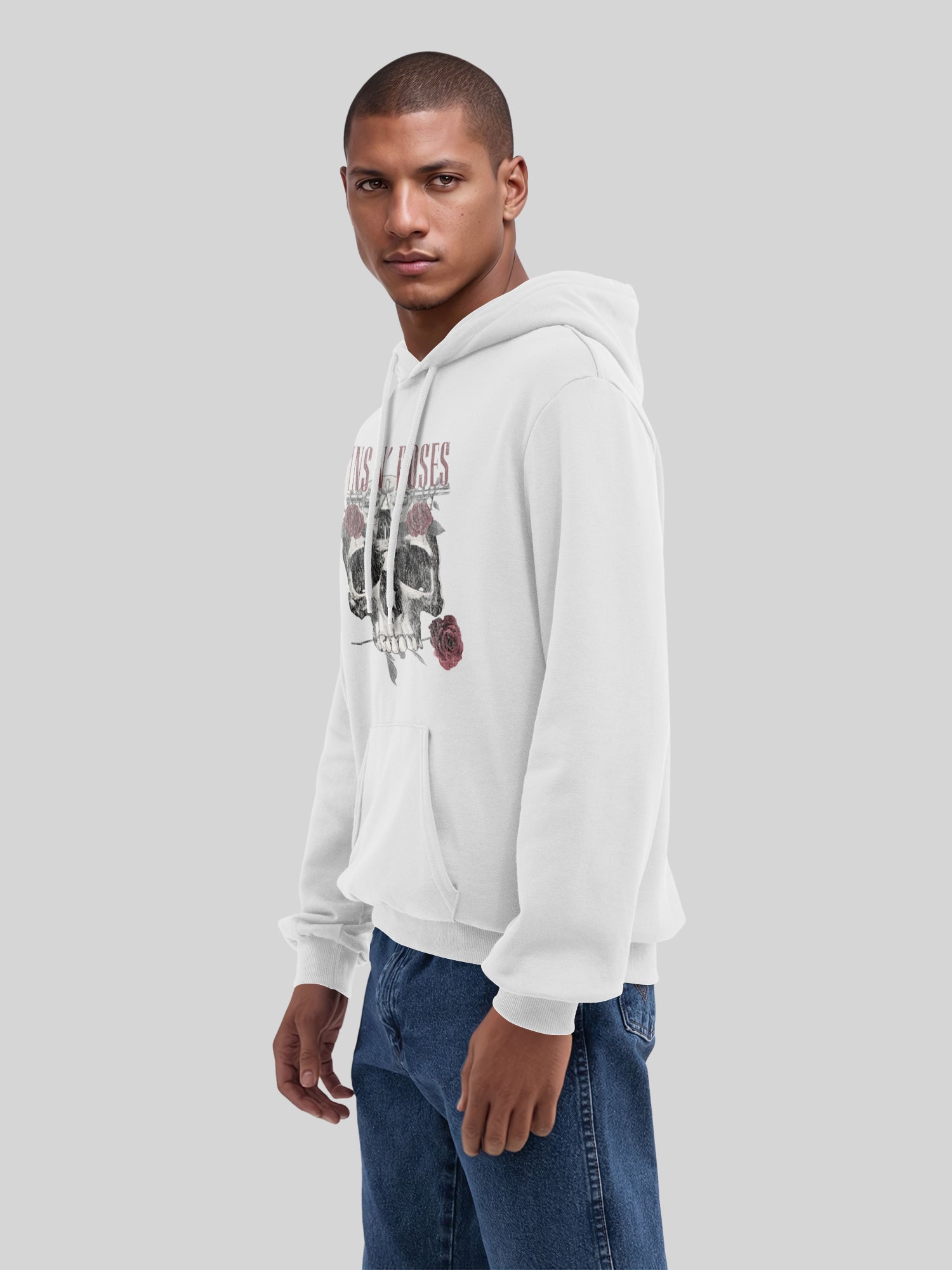 Guns N' Roses Herren Kapuzenpullover mit Rosen-Totenkopf