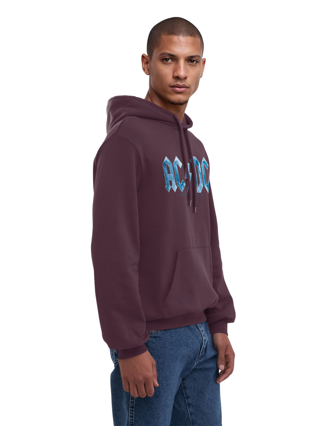 ACDC Blue Ice Logo avec True Blanks | Hoodie régulier pour hommes