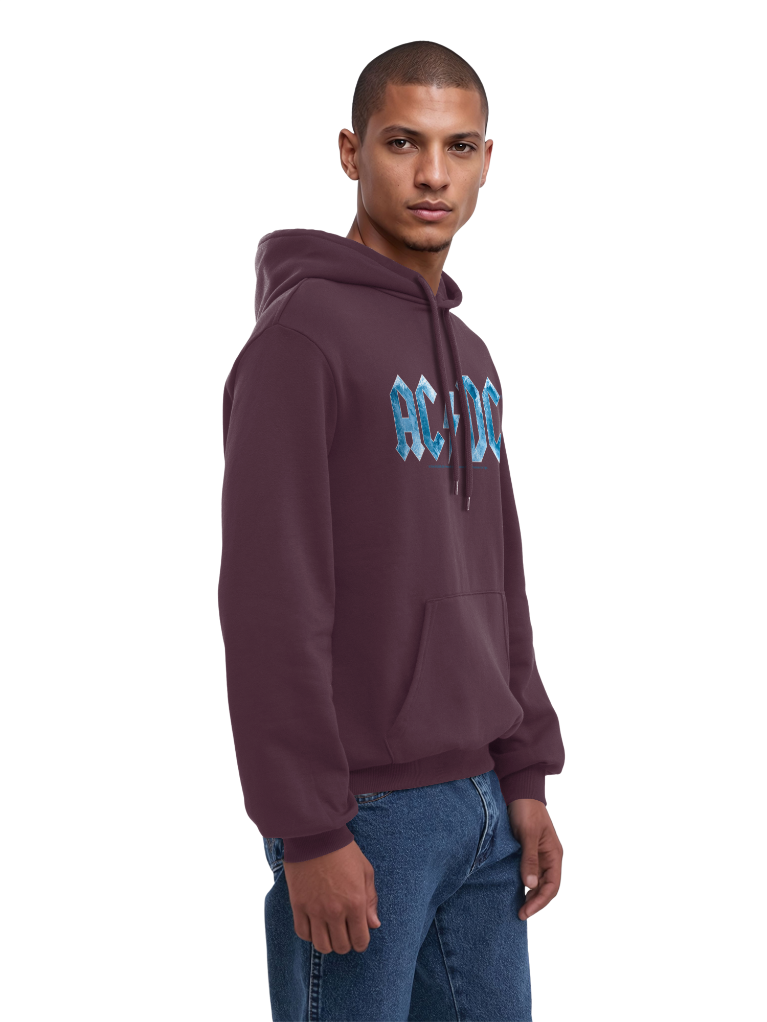 ACDC Blue Ice Logo avec True Blanks | Hoodie régulier pour hommes