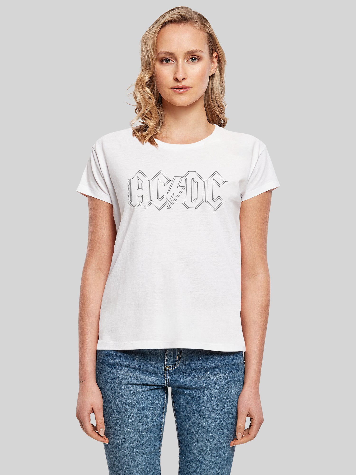 AC/DC Black Outline Logo Box T-Shirt