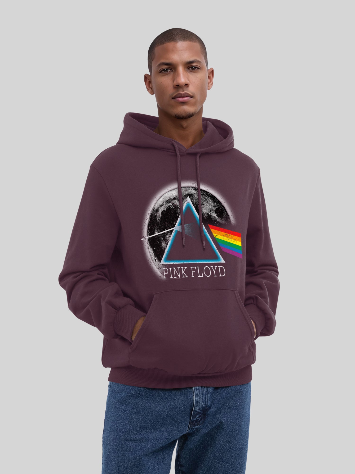 Pink Floyd Dark Side of The Moon Distressed Moon Herren Kapuzenpullover