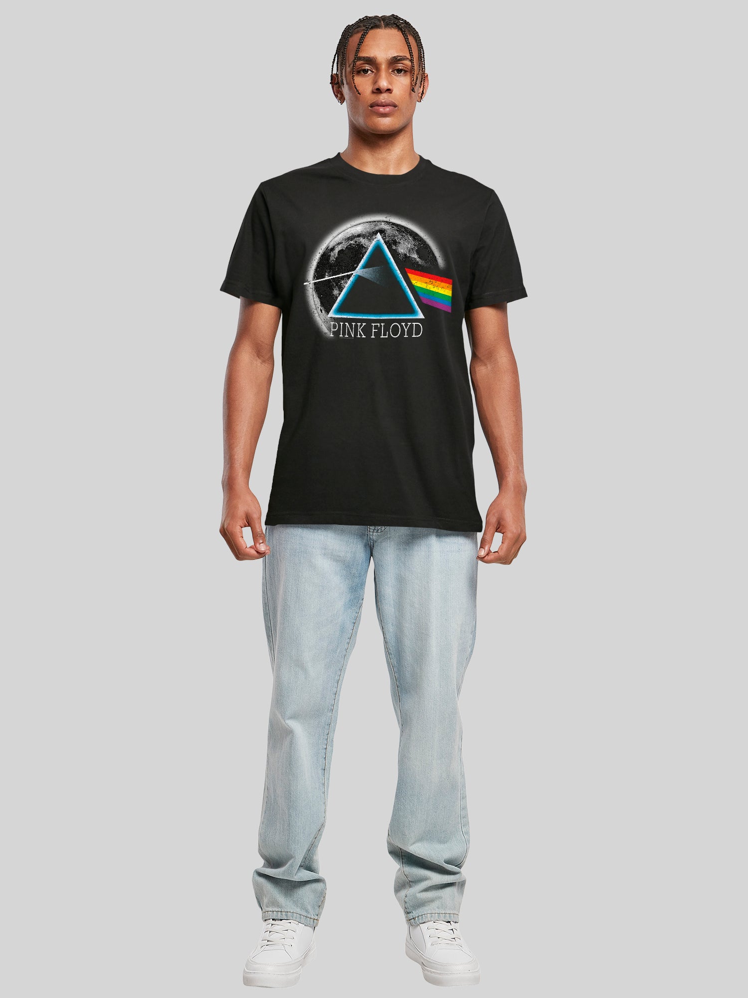 Pink Floyd Dark Side of the Moon Distaded Moon Camiseta redonda