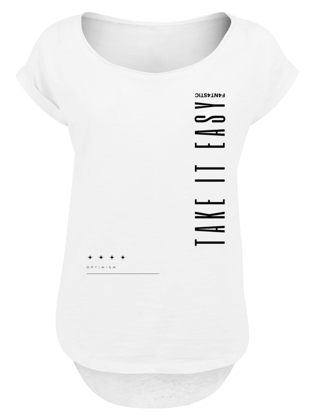 Take it Easy Text Mesdames Long T-shirt