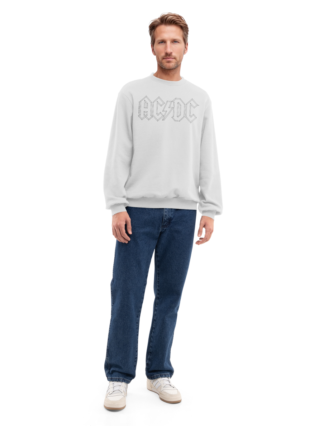 AC/DC Black Outline Logo Organic Sweatshirt