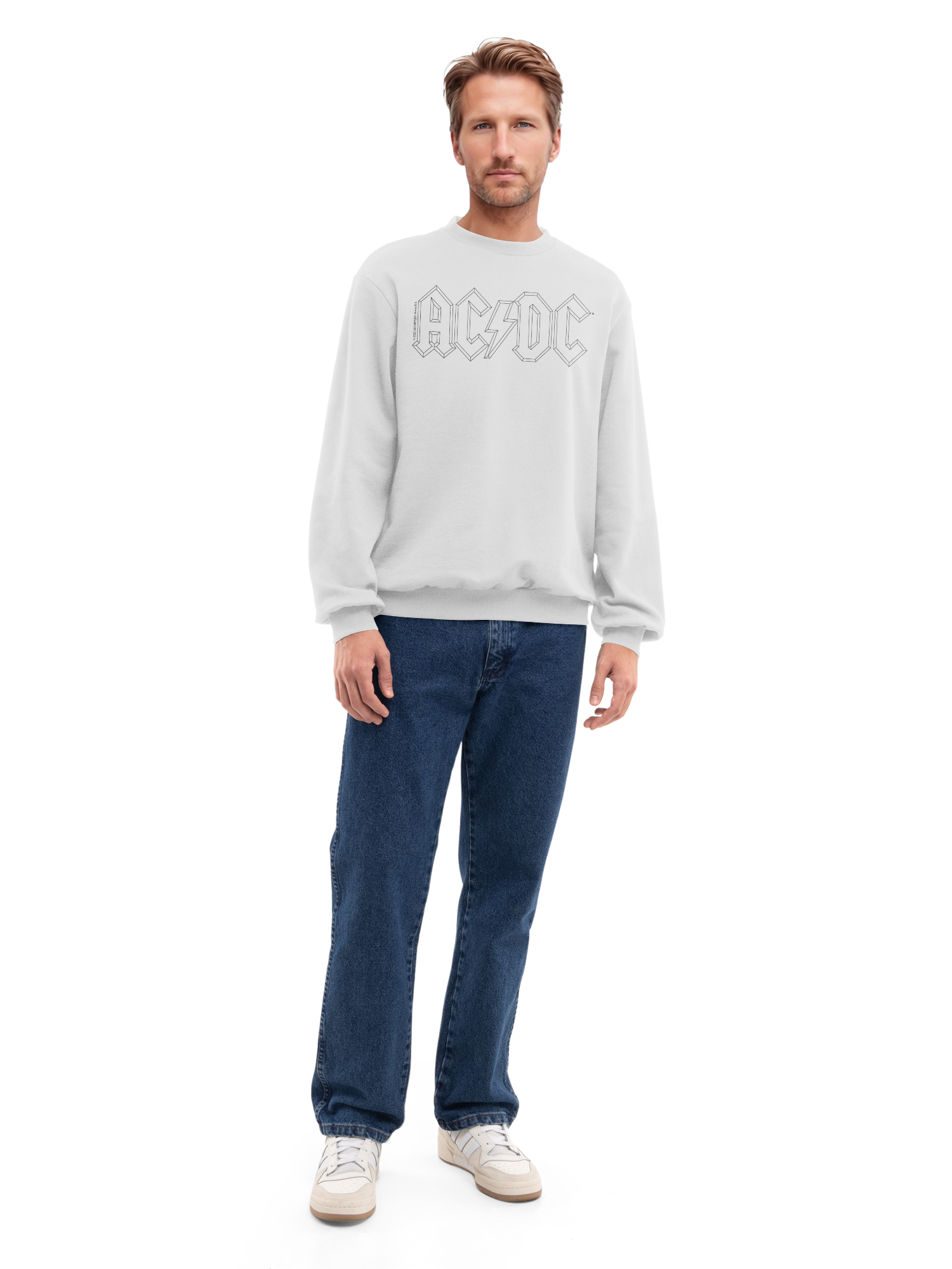 AC/DC Black Outline Logo Organic Sweatshirt