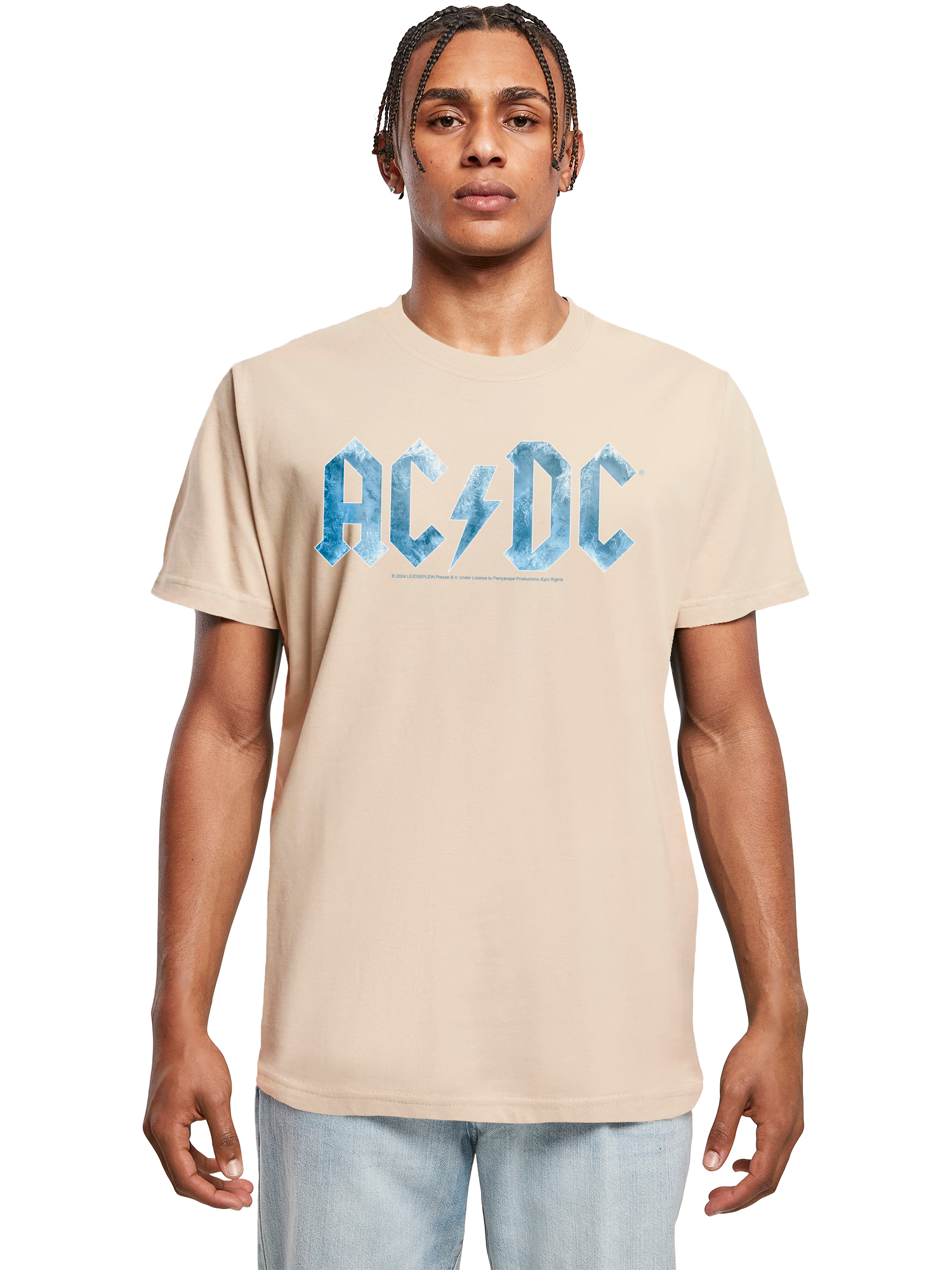 ACDC Blue Ice Logo T-shirt Round Cou