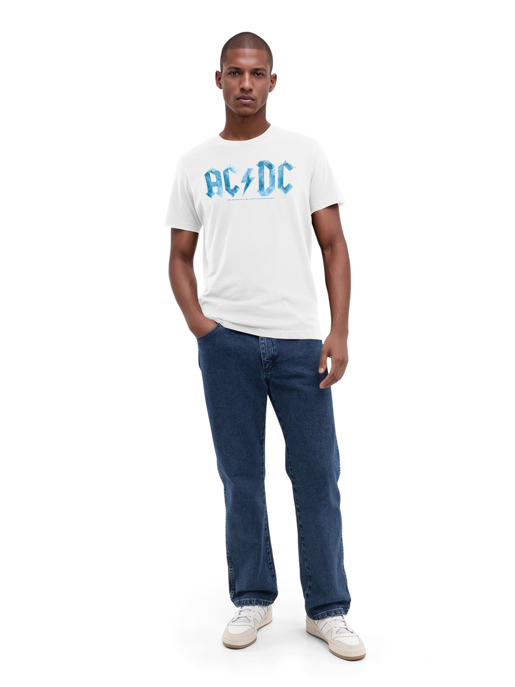 ACDC Herren T-Shirt mit blauem Eis-Logo