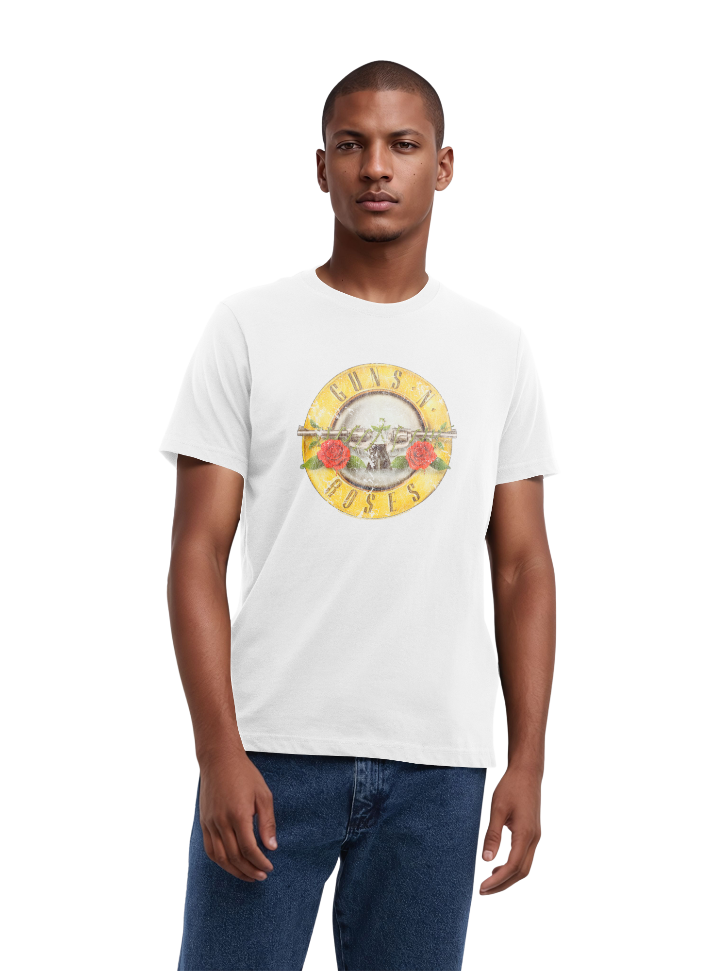 Guns n 'Roses Vintage Bullet Logo Herren reguläres T -Shirt