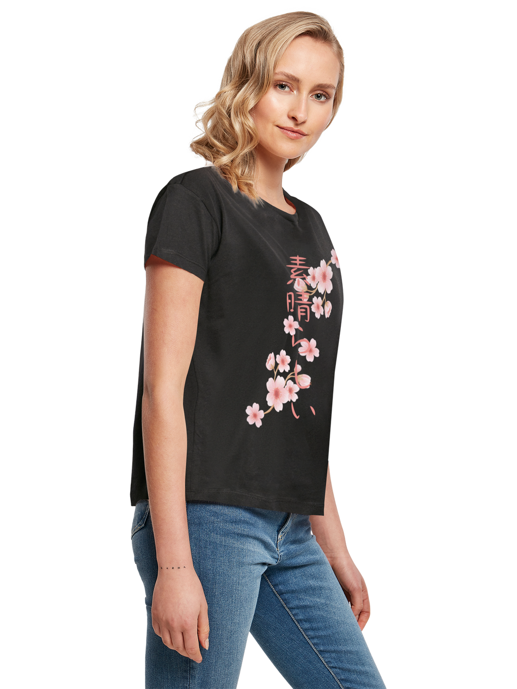 Kirschblüten Asien Ladies Box T-Shirt