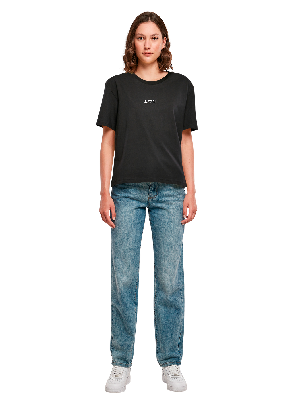 Atari Games Logo Retro Gaming Horizontal und Atari Gravitar Box Cover Damen Alltags-T-Shirt