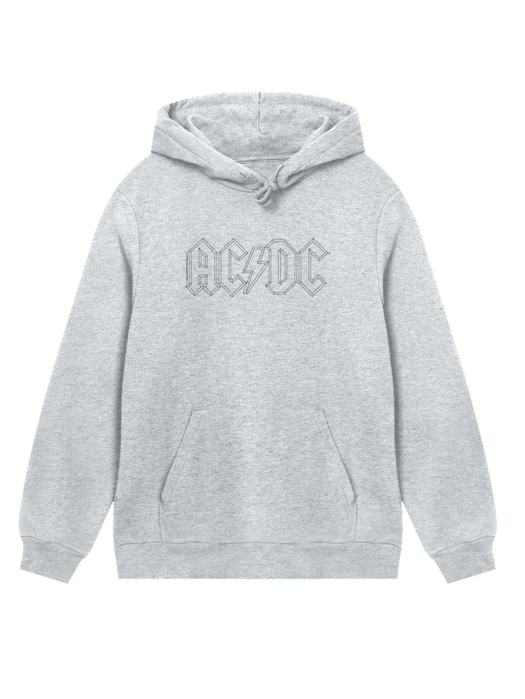 AC/DC Black Outline Logo Organic Hoodie
