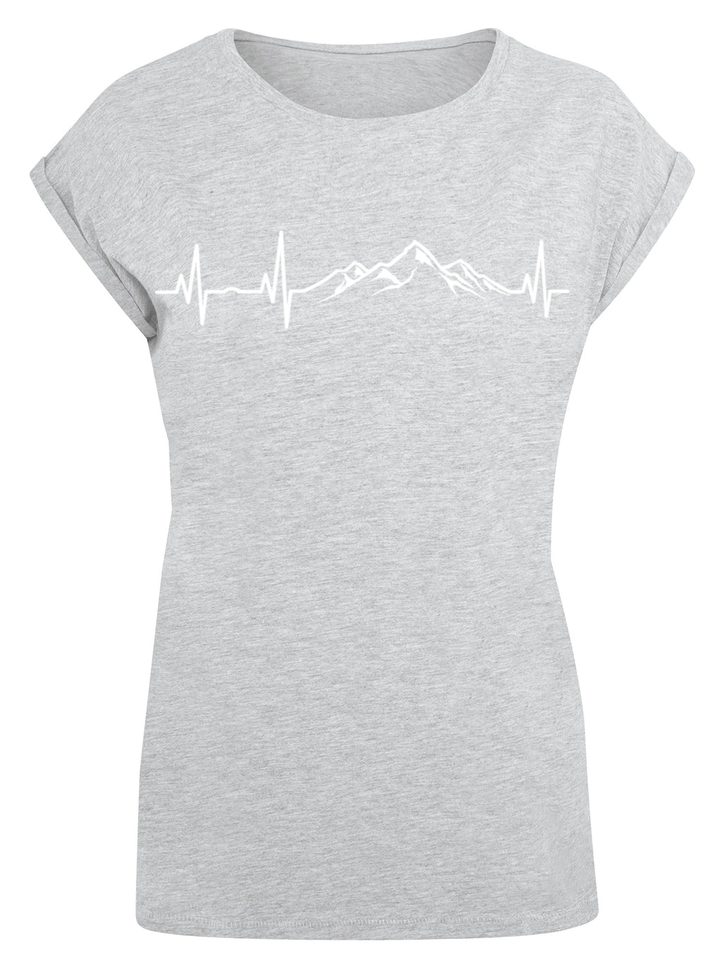T-shirt pour dames de rythme cardiaque de montagne