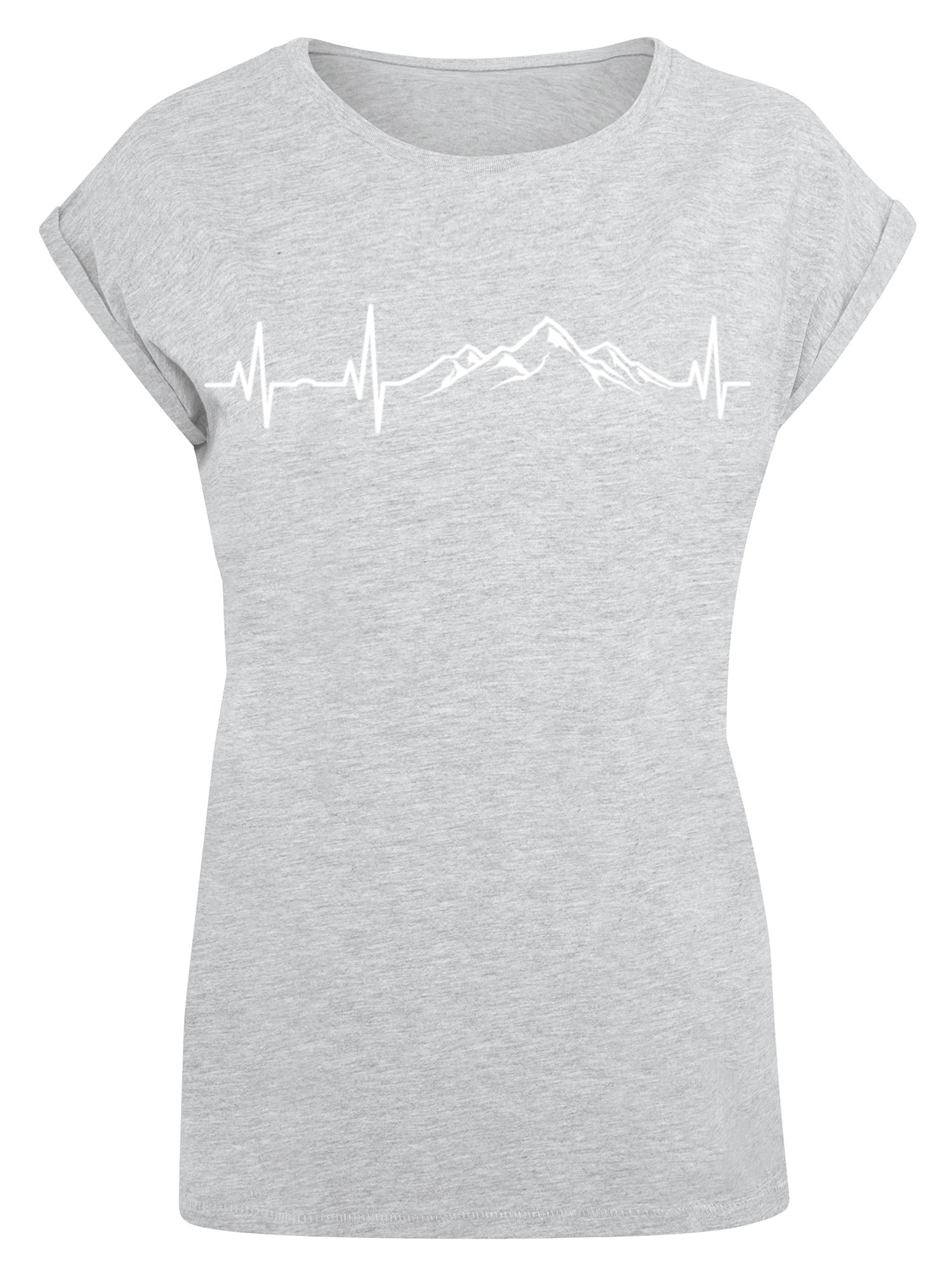 T-shirt pour dames de rythme cardiaque de montagne