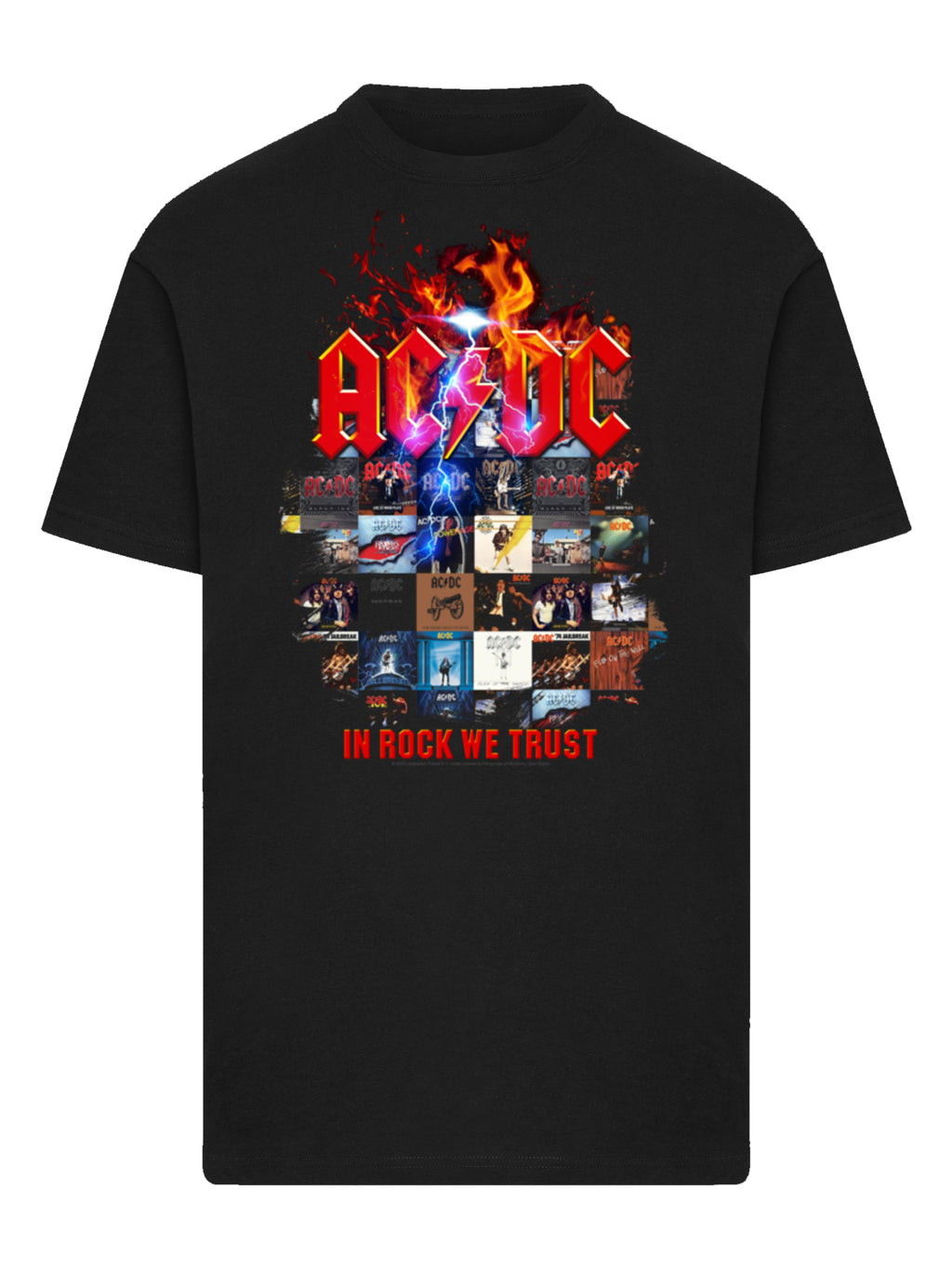 AC/DC In Rock We Trust Album Covers Men's T-Shirt