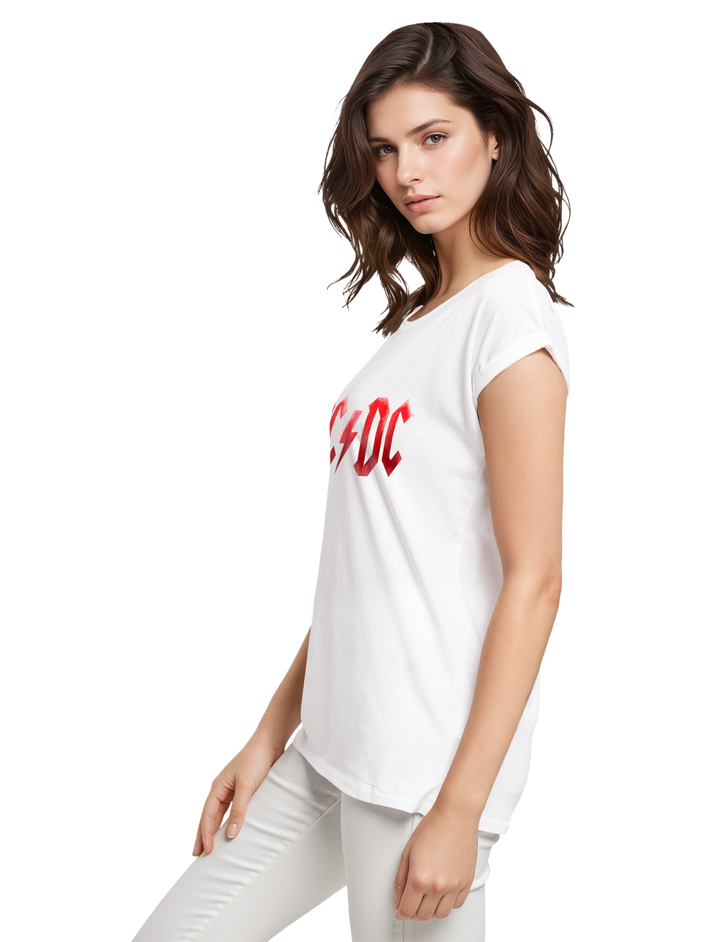 ACDC Red Ice Logo Damen T-Shirt