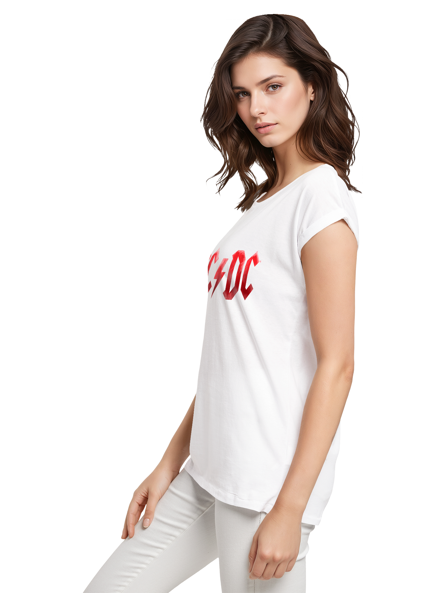 ACDC Red Ice Logo Damen T-Shirt