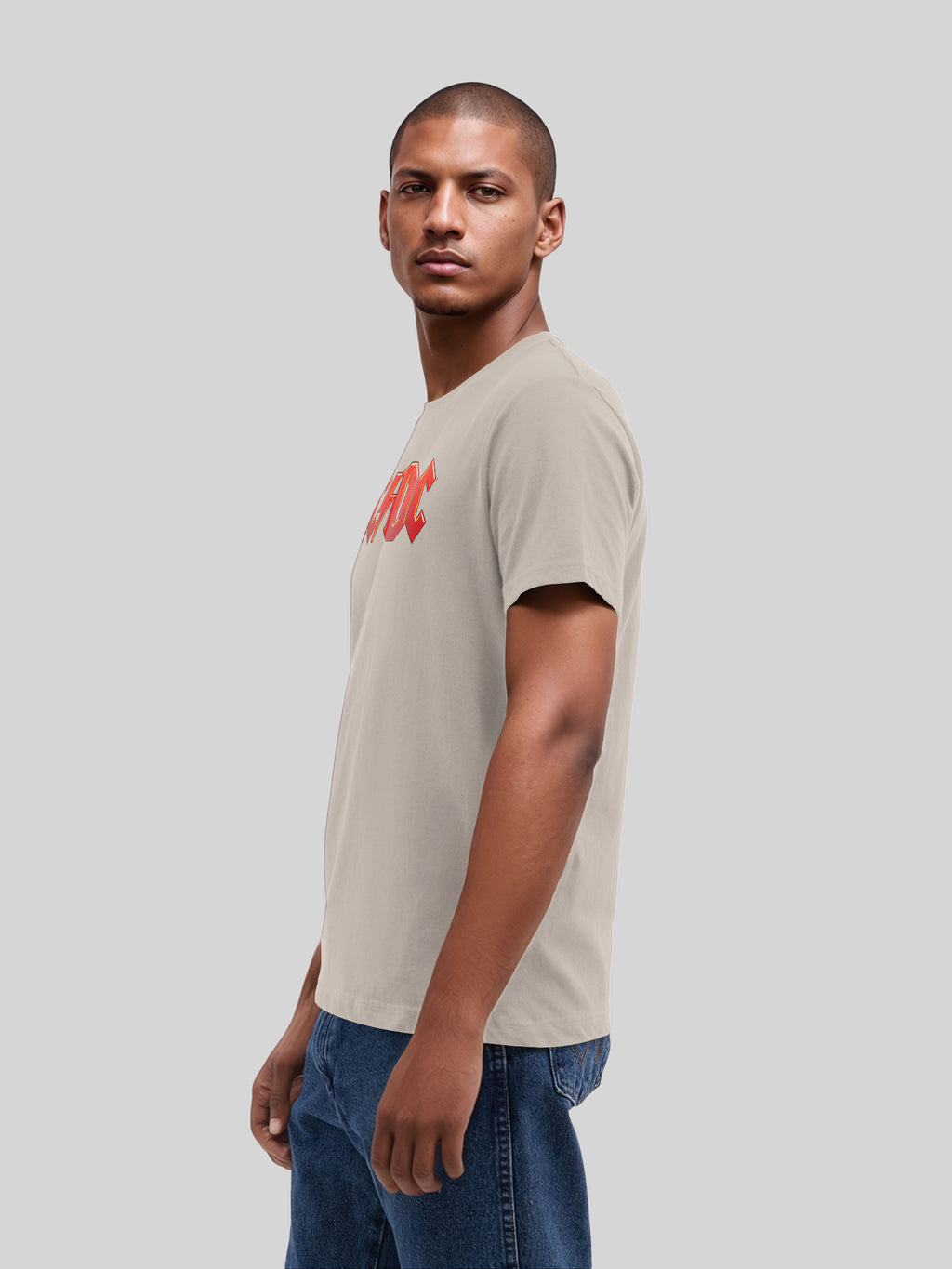 ACDC Dunkelrotes Logo Herren T-Shirt