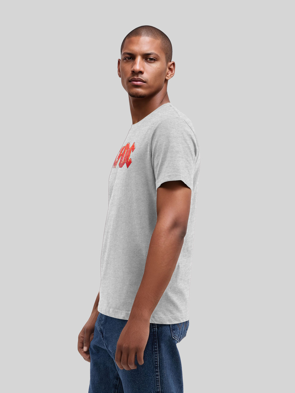 ACDC Dunkelrotes Logo Herren T-Shirt