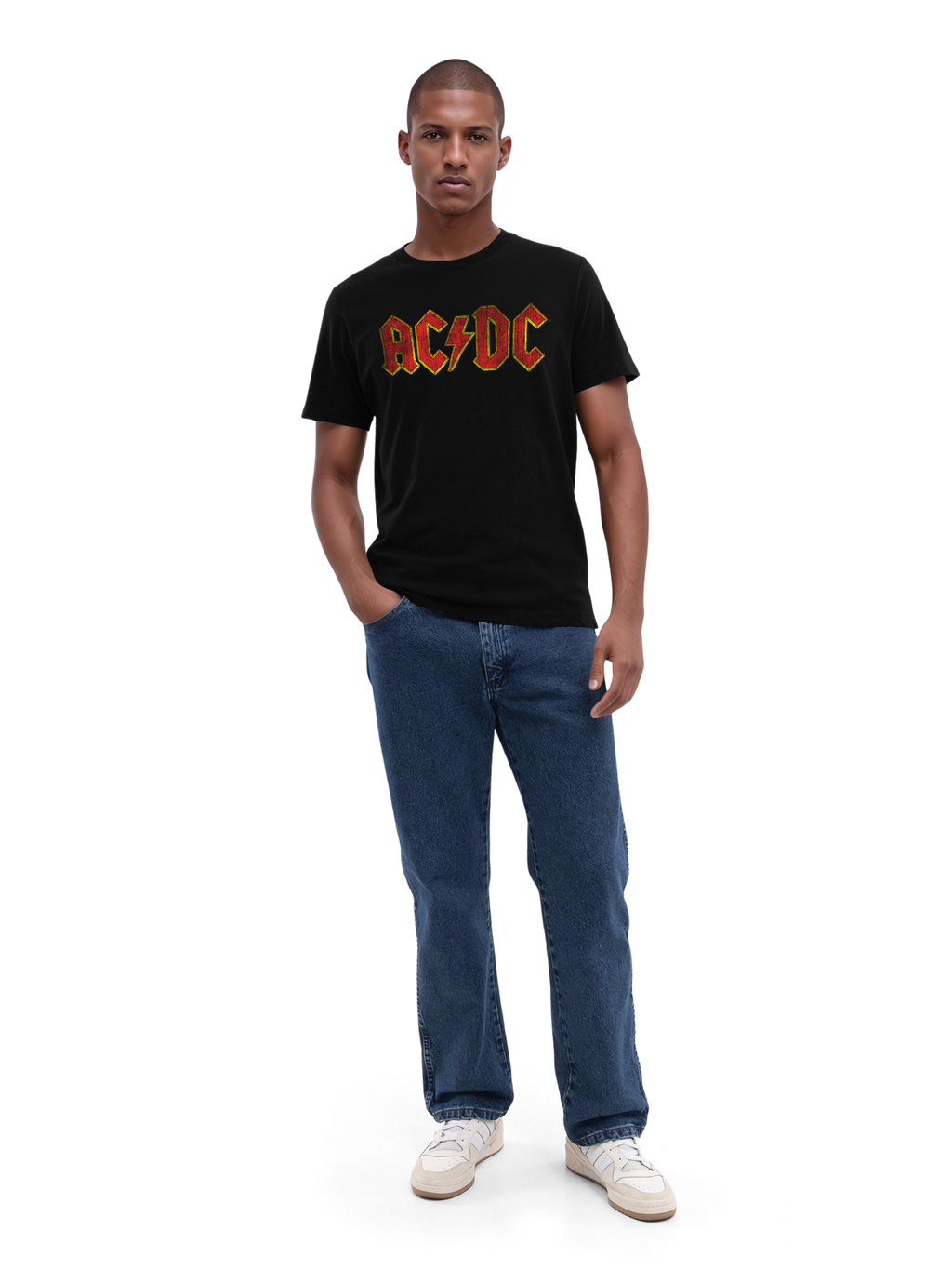 AC/DC Distressed Red Logo Men's Organic T-Shirt