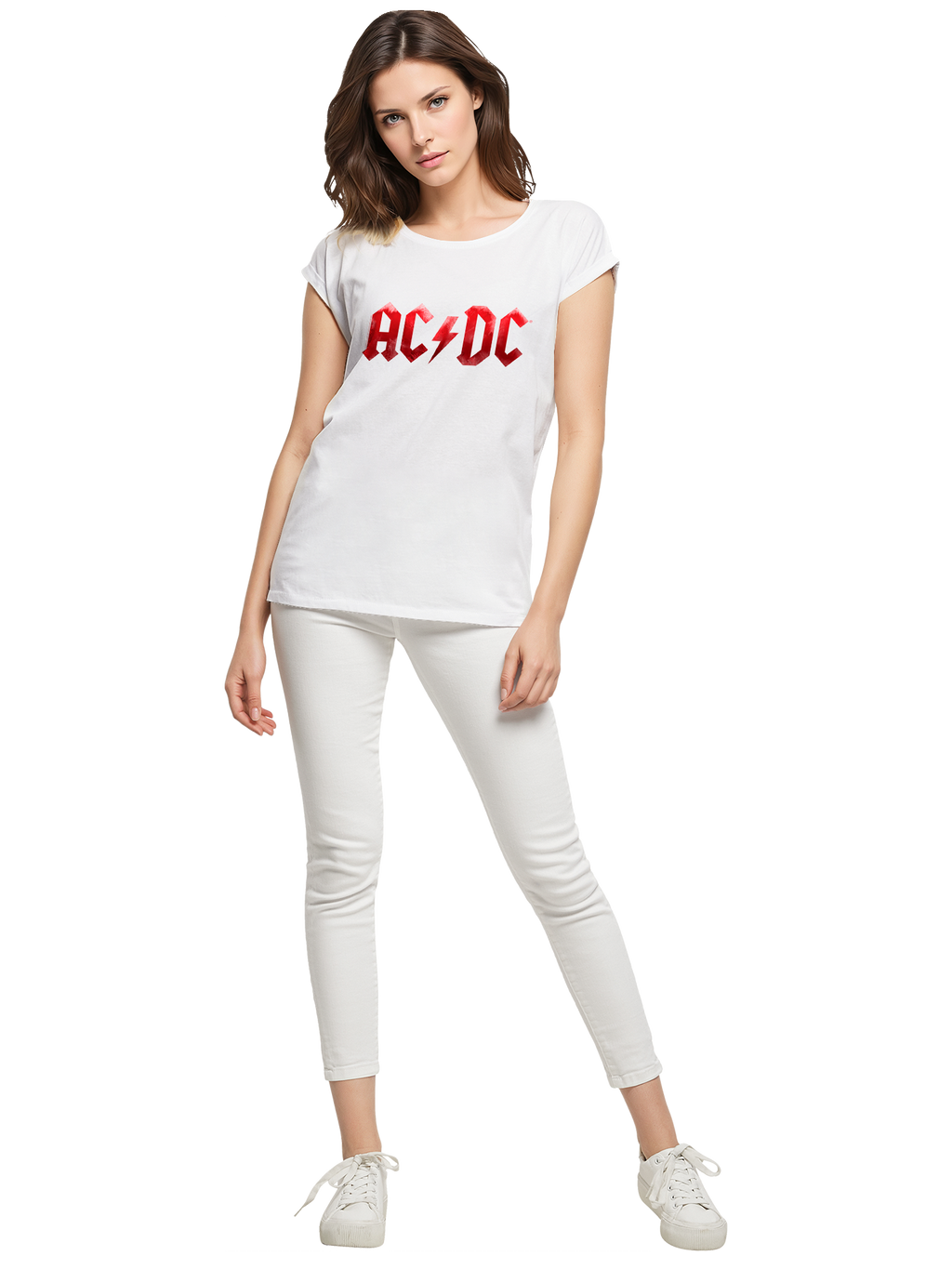 ACDC Red Ice Logo Damen T-Shirt