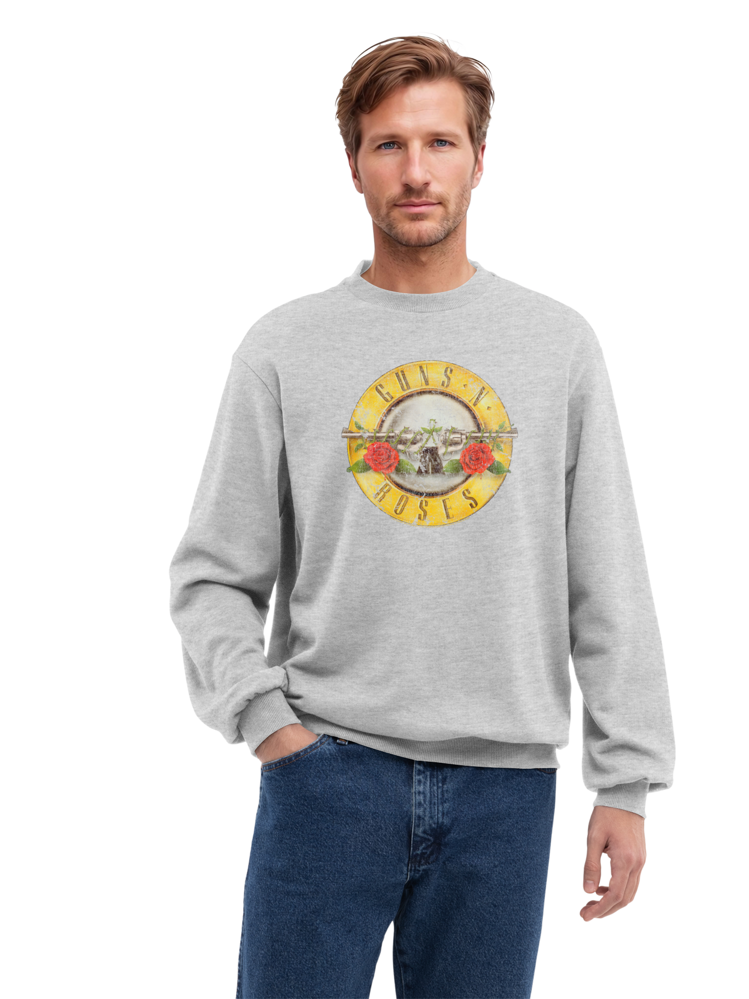 Guns n 'Roses Vintage Bullet Logo Herren normales Sweatshirt